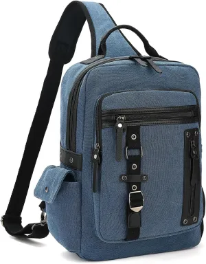 Vintage Messenger Bag, Canvas Backpack for Travel, Men's Shoulder Bag, Dual-use Bag for Hand Carry and Crossbody Carry