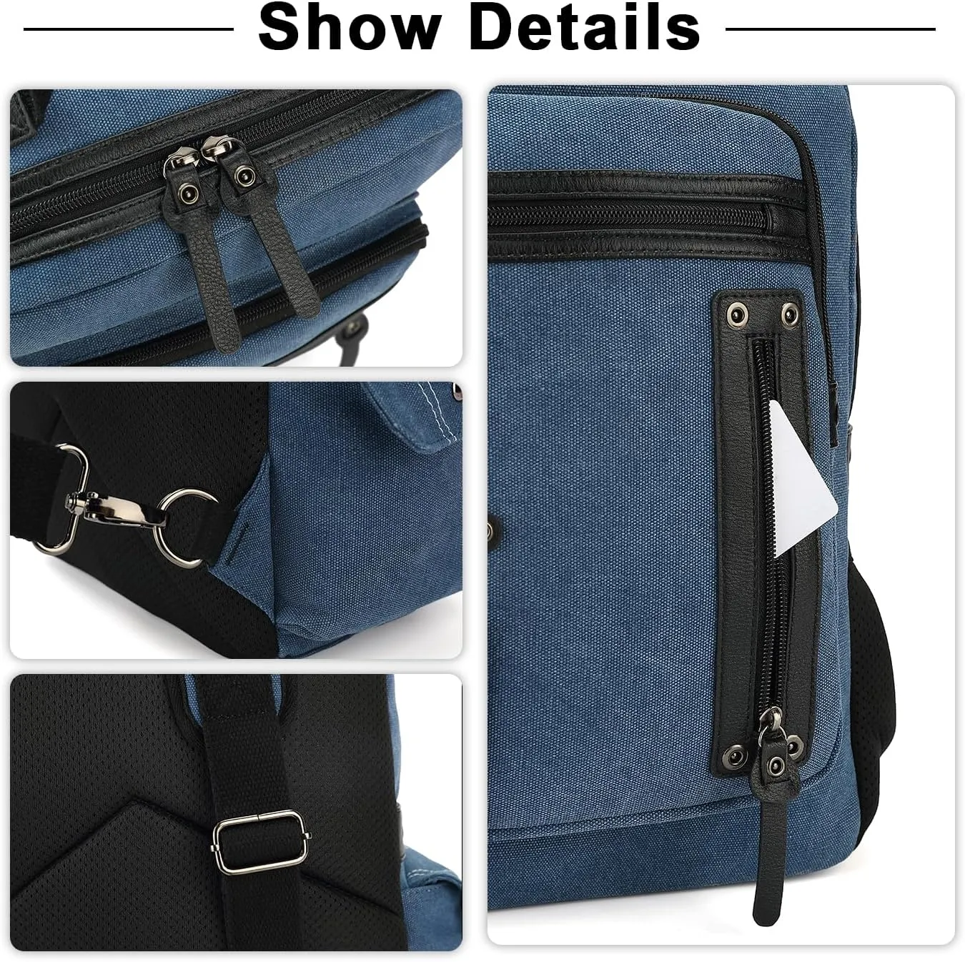 Vintage Messenger Bag, Canvas Backpack for Travel, Men's Shoulder Bag, Dual-use Bag for Hand Carry and Crossbody Carry