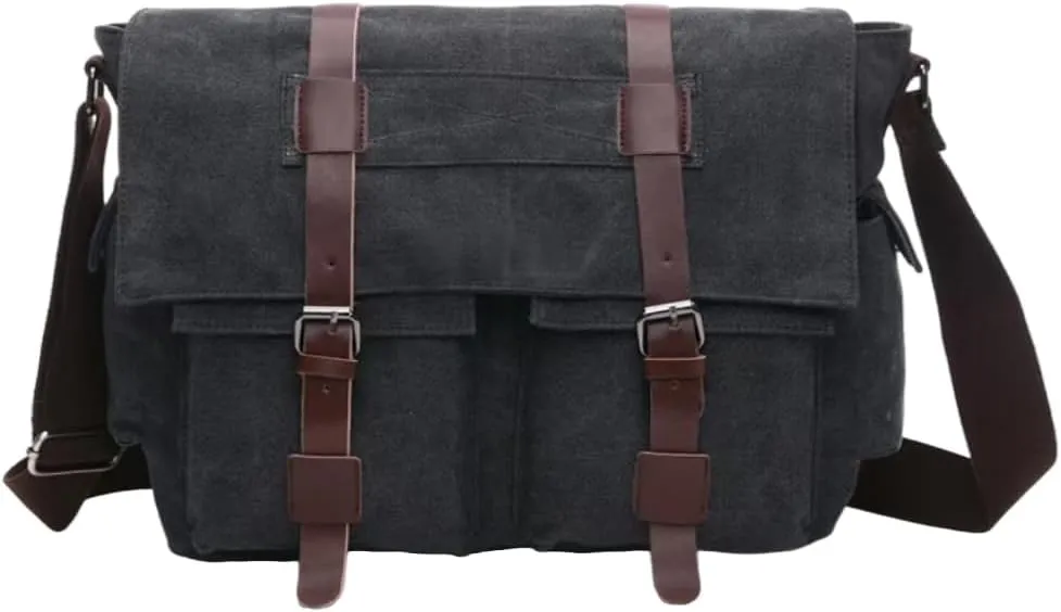 Vintage military canvas notebook computer bag Messenger bag medium canvas Messenger bag military satchel