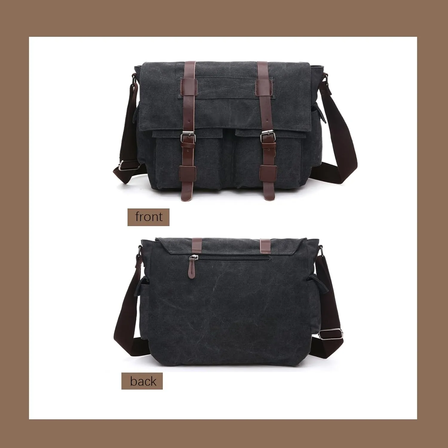 Vintage military canvas notebook computer bag Messenger bag medium canvas Messenger bag military satchel