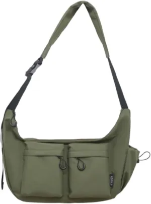 Vintage Water Resistant Canvas Satchel with Multiple Pockets,Water-Resistant Casual Handbag for Work, Travel