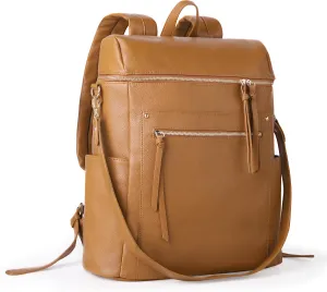 Viva Terry Womens Backpack Purse Soft Vegan Leather Large Convertible Travel Backpack Purse with Tassel-Orange