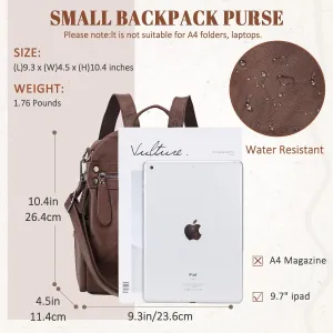 VX VONXURY Backpack Purse for Women, PU Leather Fashion Convertible Backpack Shoulder Bag Ladies Rucksack In 2 Ways To Carry