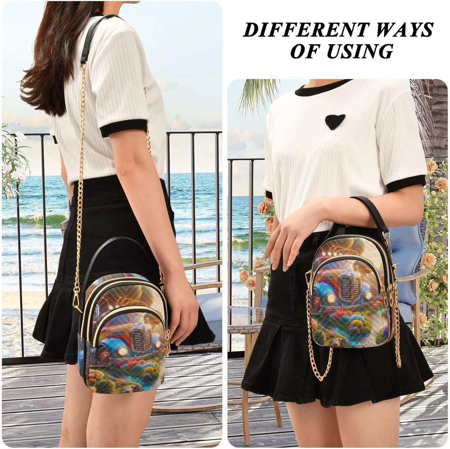 Watercolor Sea Parrot Shoulder Bags for Women Trendy Women Handbags