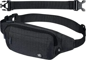 WATERFLY Fanny Pack Waist Bag: Small Hip Pouch Bum Bag Fannie Pack Phanny Fannypack Waistpack Bumbag Beltbag Sport Slim Fashionable for Jogging Hiking Hiker Woman Man