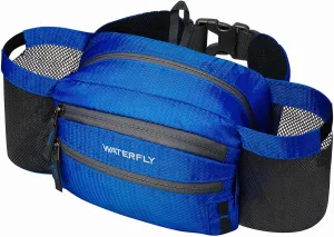 WATERFLY Fanny Pack Waist Bag: Waist Pack for Women Men with Two Water Bottle Holder Hiking Fanny Pack for Running Walking DogWalking Travel Cycling