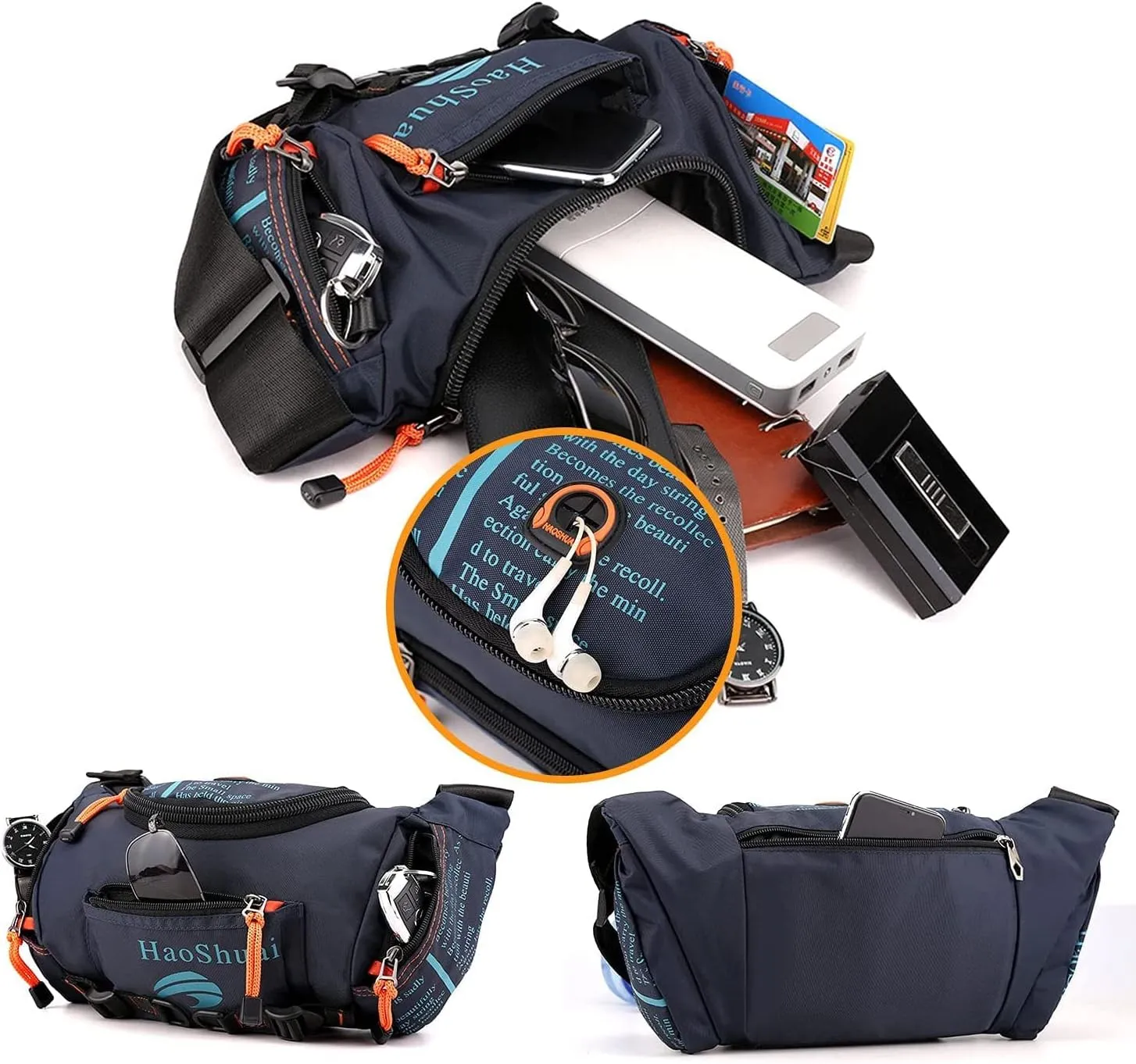 Waterproof Fanny Pack Crossbody Outdoor Waist Bag Pouch With Adjustable Strap Travel Hip Bag For Men Mountaineering,Hiking,Traveling, Camping, Cycling,Running (Camouflage)