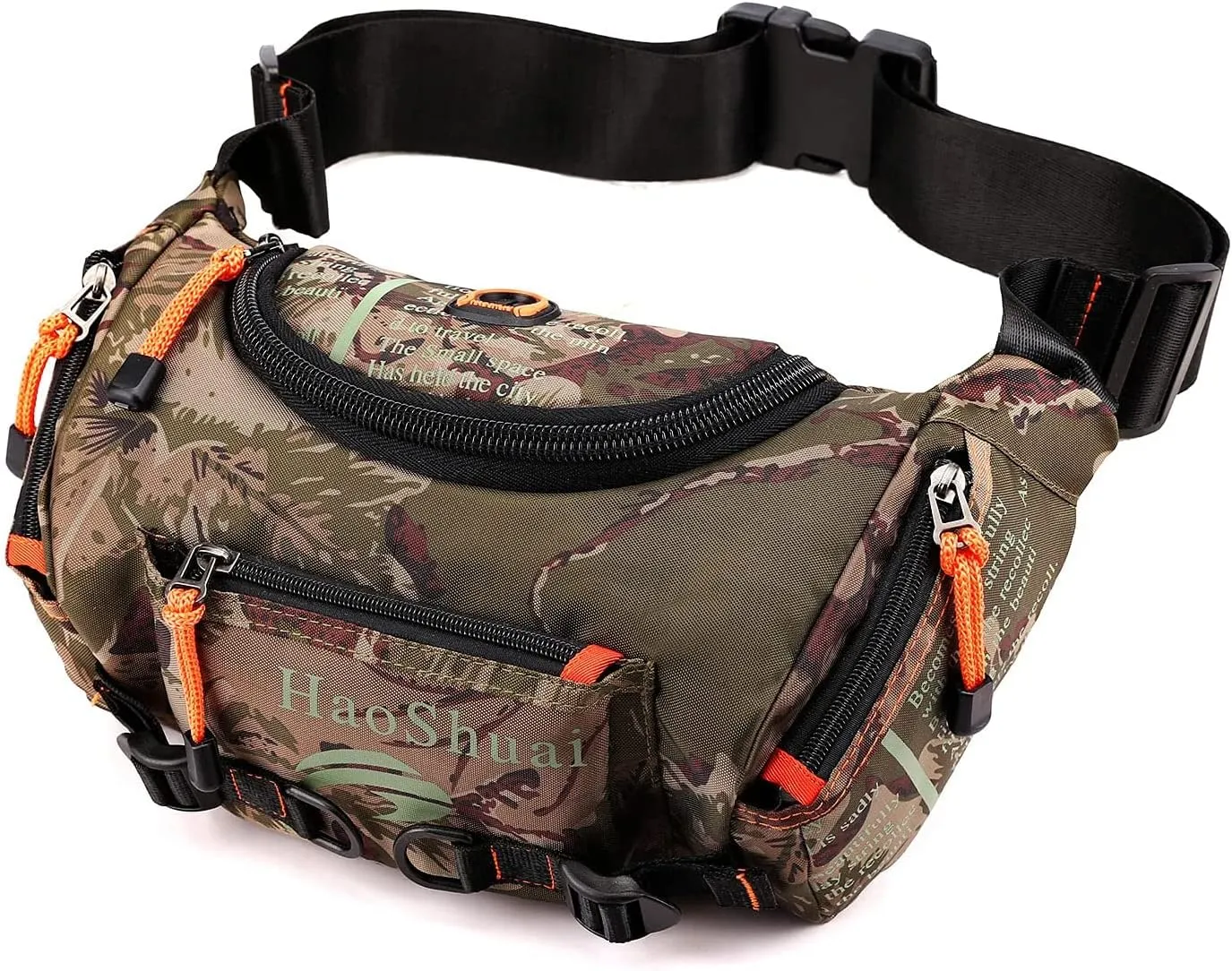 Waterproof Fanny Pack Crossbody Outdoor Waist Bag Pouch With Adjustable Strap Travel Hip Bag For Men Mountaineering,Hiking,Traveling, Camping, Cycling,Running (Camouflage)