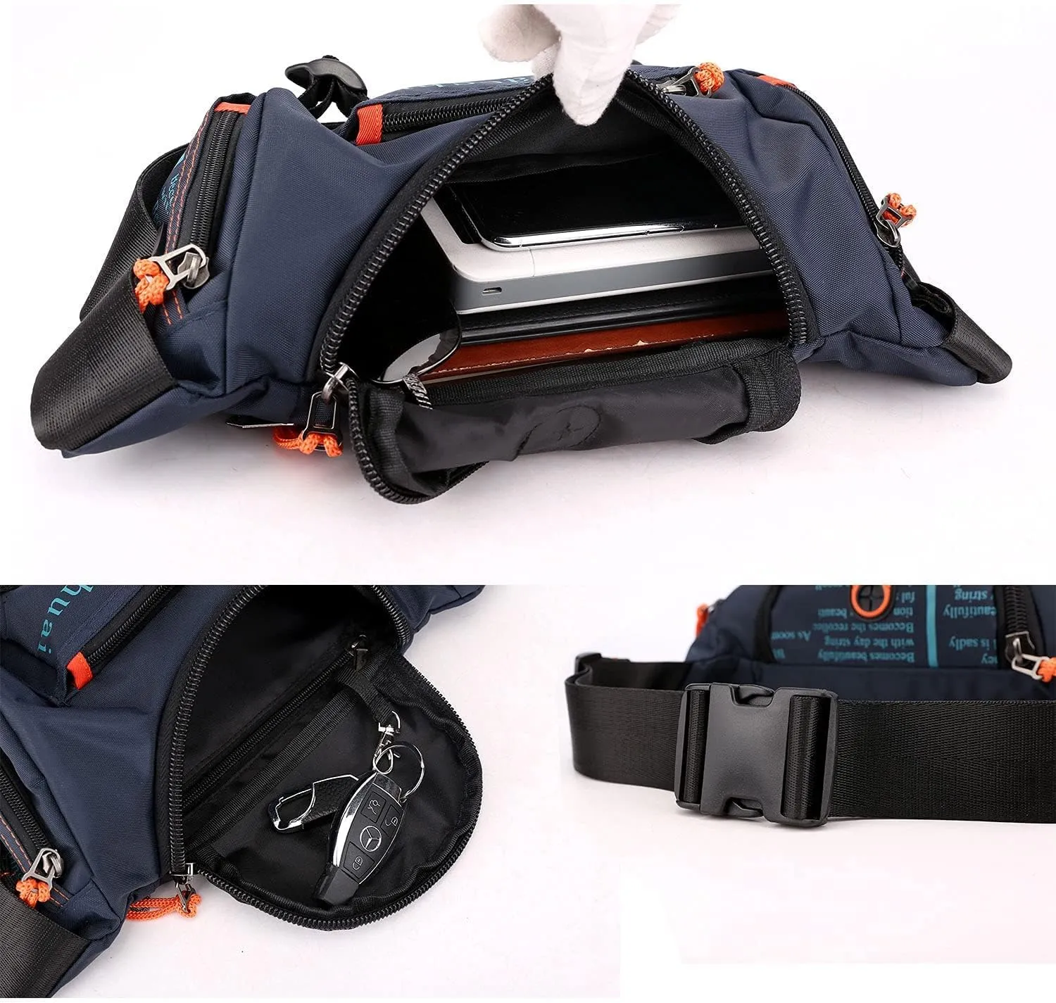Waterproof Fanny Pack Crossbody Outdoor Waist Bag Pouch With Adjustable Strap Travel Hip Bag For Men Mountaineering,Hiking,Traveling, Camping, Cycling,Running (Camouflage)