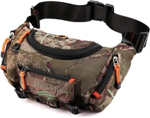 Waterproof Fanny Pack Crossbody Outdoor Waist Bag Pouch With Adjustable Strap Travel Hip Bag For Men Mountaineering,Hiking,Traveling, Camping, Cycling,Running (Camouflage)