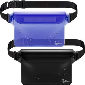 Waterproof Fanny Pack, Waterproof Pouch for Phone Passport Wallet Purse with Waist strap, Ideal for Swimming Boating Fishing Diving Beach