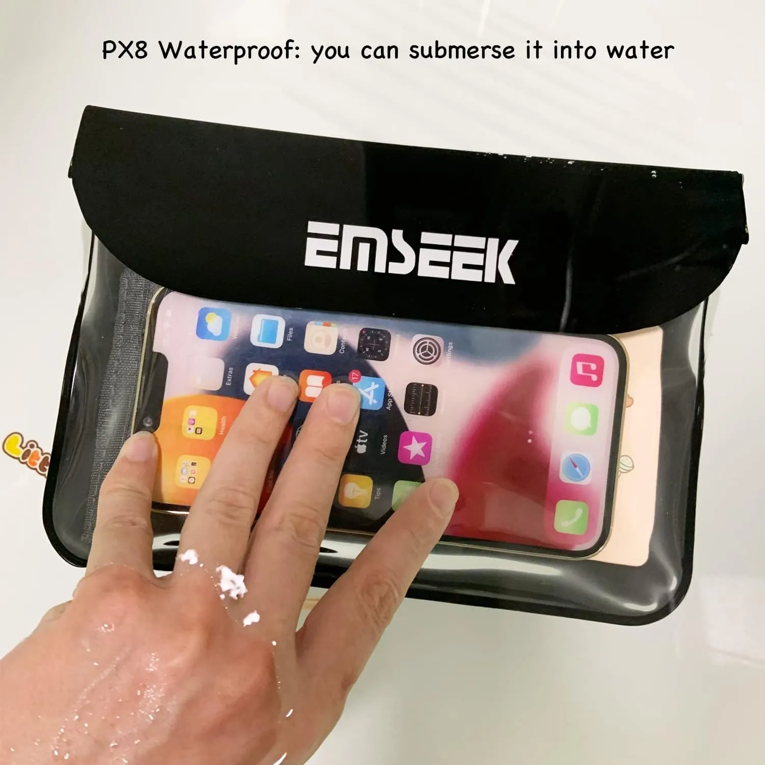 Waterproof Waist Pouch Dry Belt Bag Fanny Pack Keep Your Key Fob Wallet Kindle Phone Dry Perfect For Swim Surf Snorkel(Black)
