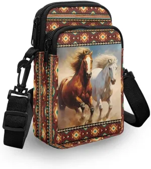 WELLFLYHOM Mini Crossbody Bag Phone Purses Wallet for Women Canvas Messenger Pouch