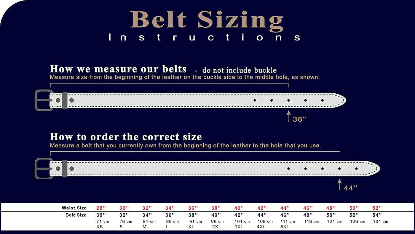 Western Hand-Braided Belt Genuine Full Grain Leather Casual Jean Belt 1-1/2"(38mm) Wide, Assembled in the U.S