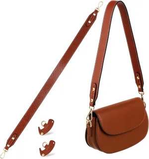 Wide Cowhide Shoulder Straps for Handbags Classic Purse Strap Gold Buckle Comfortable Leather Bag Belt Repair Upgrade Set