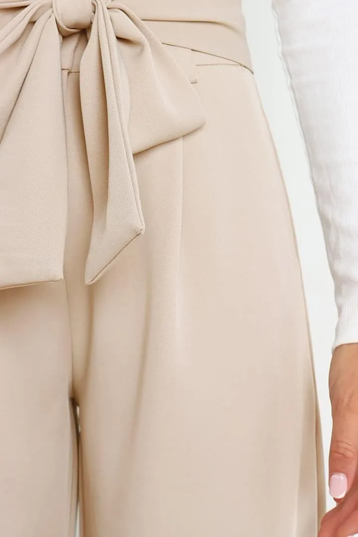 Wide Leg Dress Pants Womens Paperbag High Waisted Belted Business Casual Work Pants
