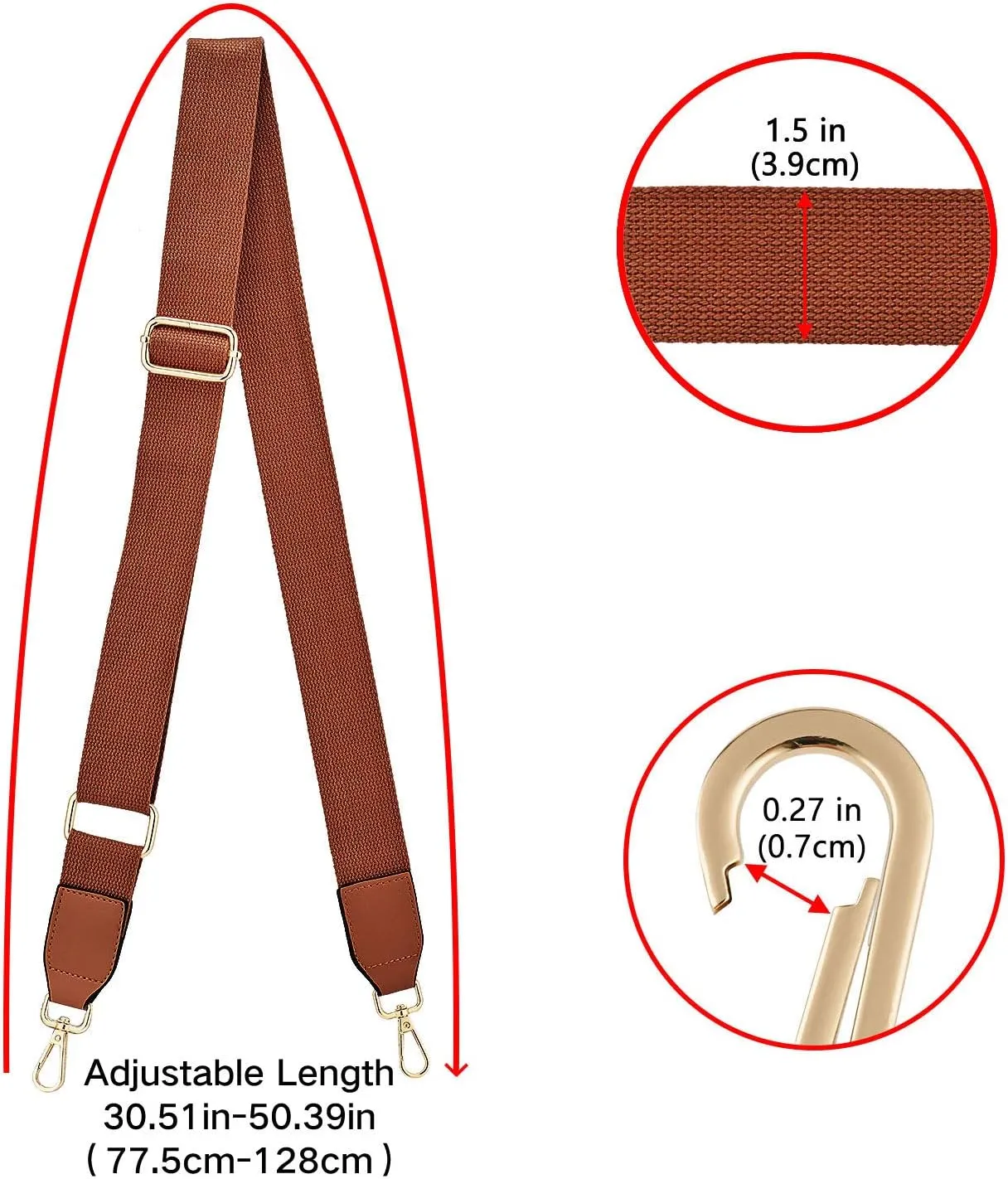 Wide Shoulder Purse Strap Replacement Adjustable Belt Canvas Bag Crossbody Handbag