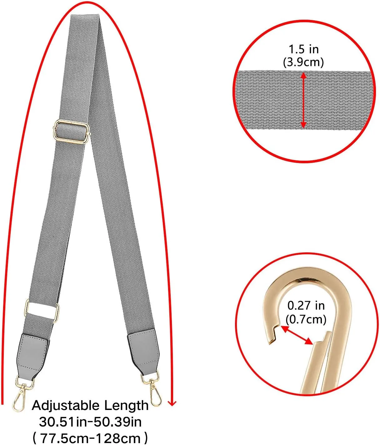 Wide Shoulder Purse Strap Replacement Adjustable Belt Canvas Bag Crossbody Handbag