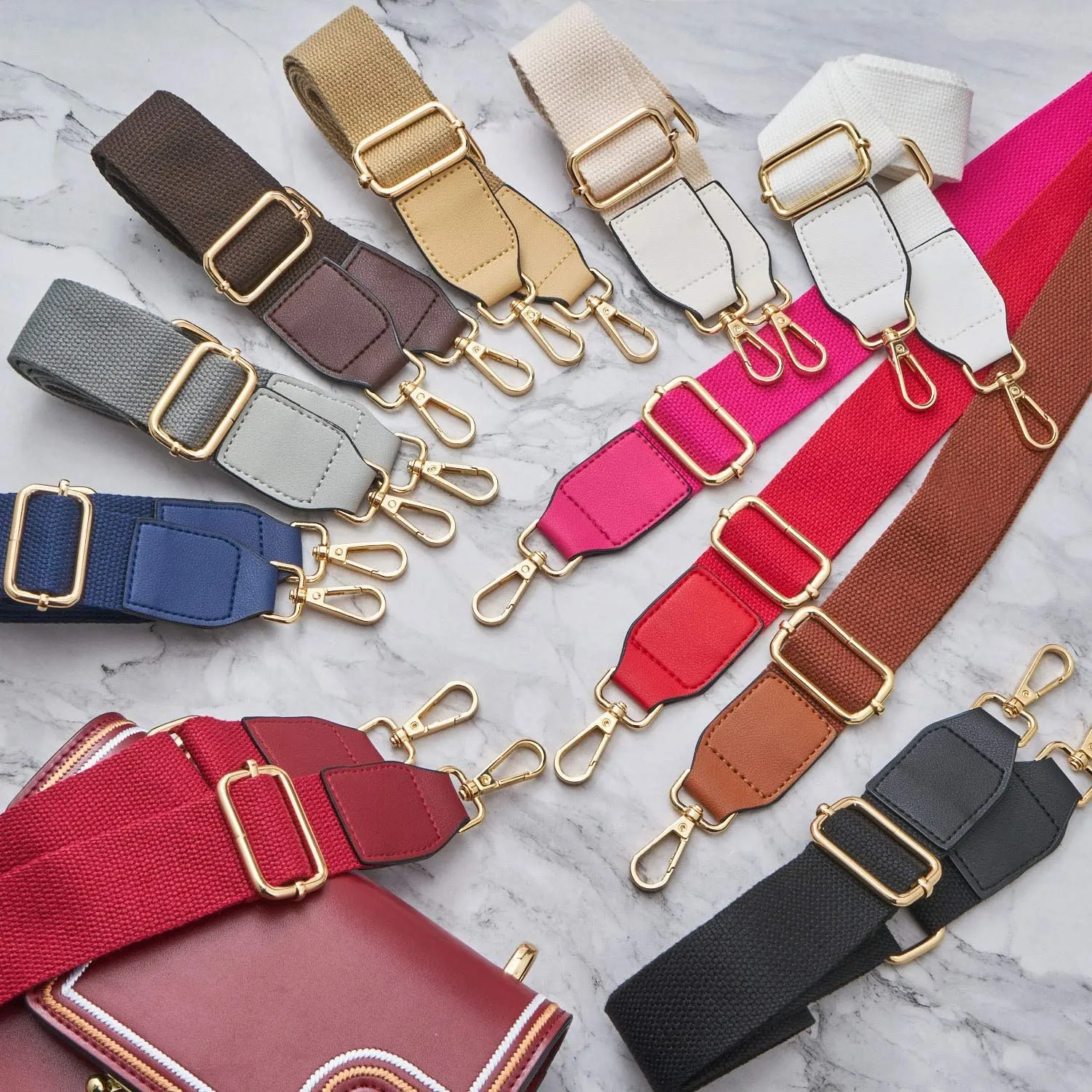 Wide Shoulder Purse Strap Replacement Adjustable Belt Canvas Bag Crossbody Handbag