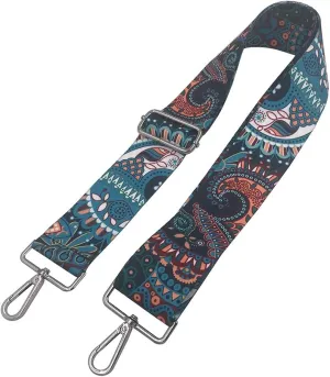 Wide Strap Replacement Guitar Style Multicolor Crossbody Handbag Strap