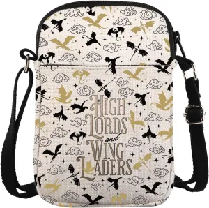 Wing Novel Inspired Crossbody Bag Dragon Rider Messenger Bag Dragon Leader Fans Gift High Lords Gift