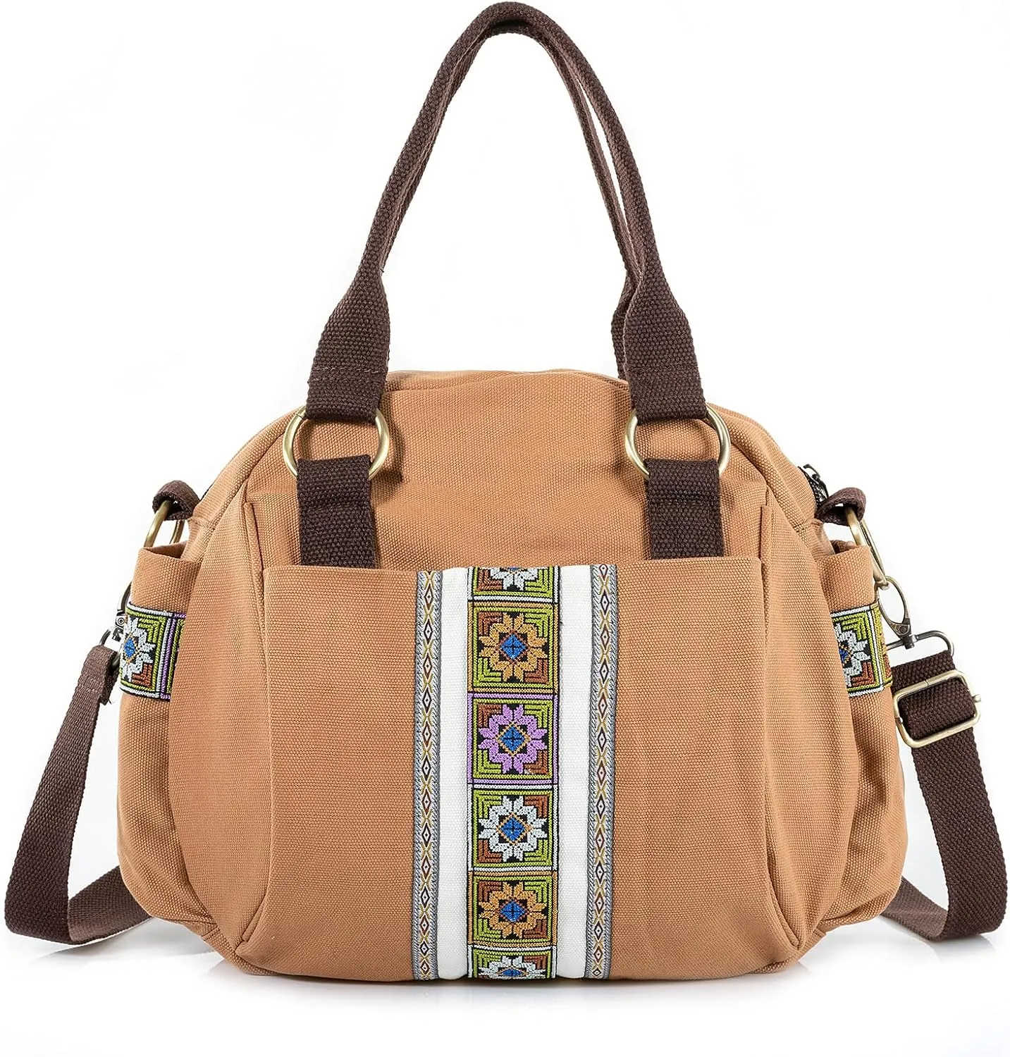 Women Canvas Top-Handle Handbag, Vintage Heavy-duty Crossbody Bag Tote Handbag