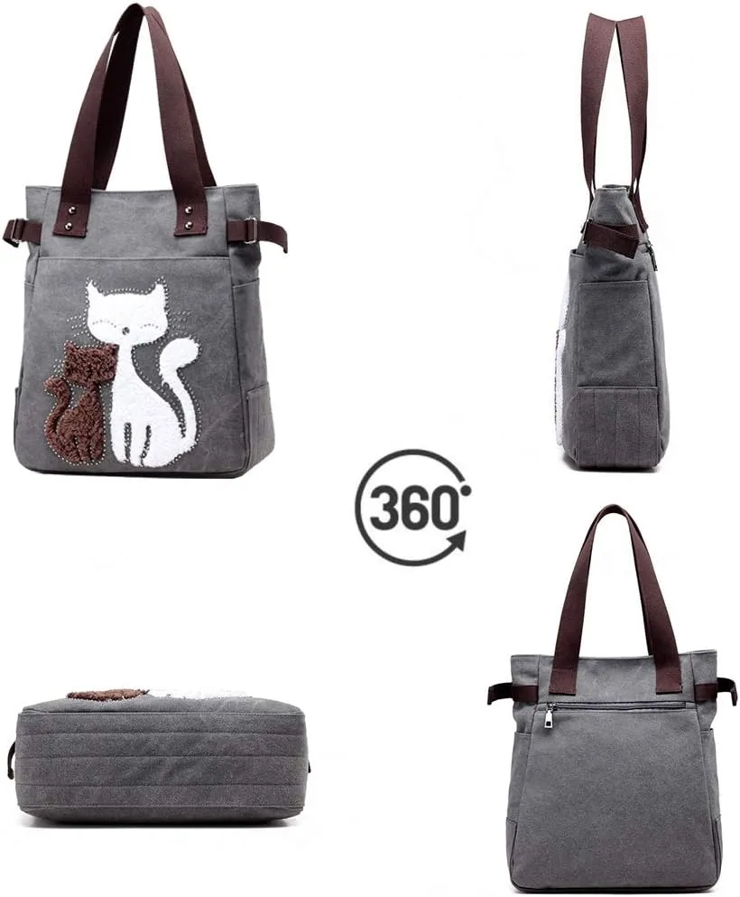Women Hobo Handbags Canvas Casual Vintage Shoulder bag Daily Purse Tote Crossbody Shopper Bag
