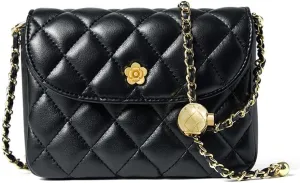 Women Vintage Quilted Flap Bag Chain Strap Cross Body Shoulder Purse Messenger Belt Bag