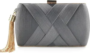 Women's Clutches, Tassel Evening Bags Clutch Purses Cross Body Shoulder Bag for Wedding Prom Night out Party
