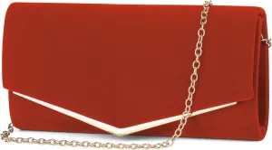 Womens Evening Clutch Bag Ladies Prom Bridal Wedding Handbag Party Purse with Detachable Chain