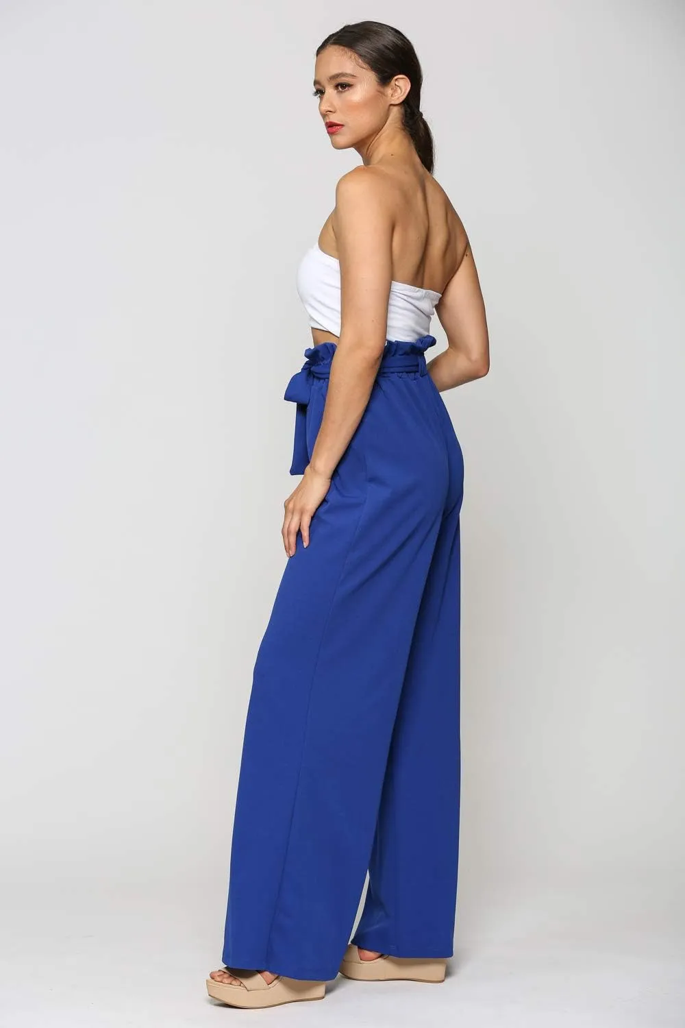 Women's Junior Plus J2 Love Paperbag Wide Leg Pants