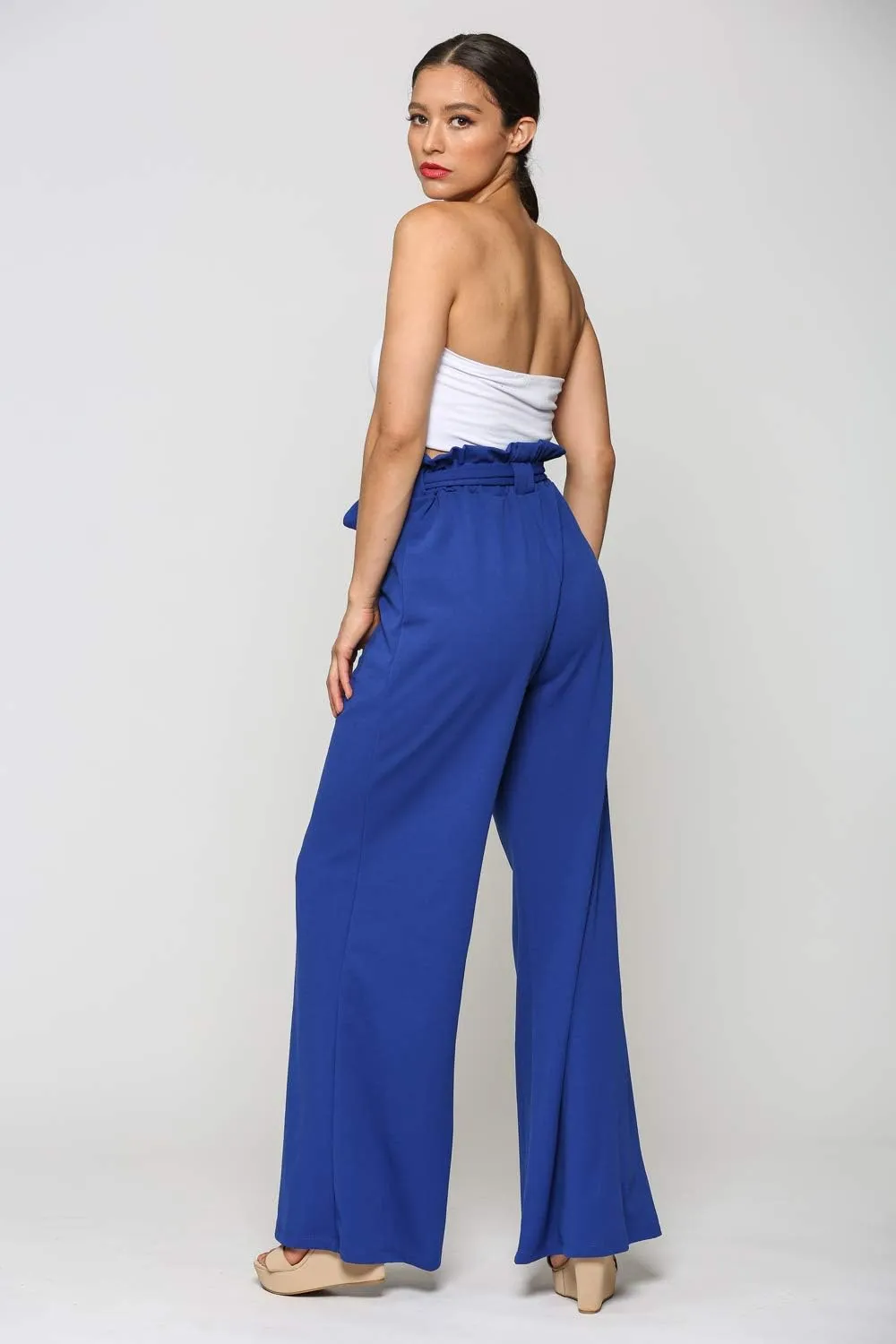 Women's Junior Plus J2 Love Paperbag Wide Leg Pants