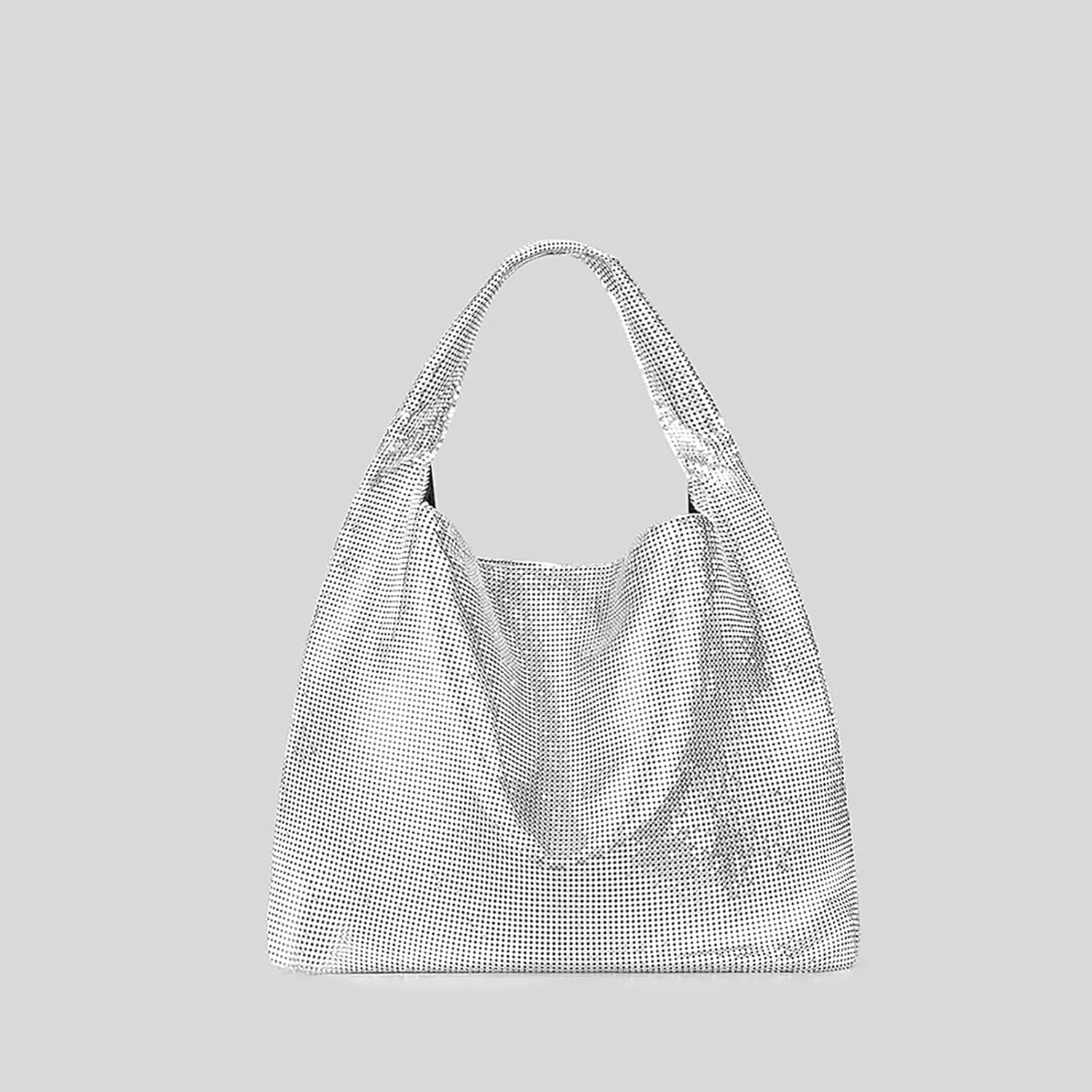 Women's Rhinestone Shoulder Bags Handbags,Fashion Sparkly Metal Mini Hobo Bag Vacation Party Club Wedding Handbag