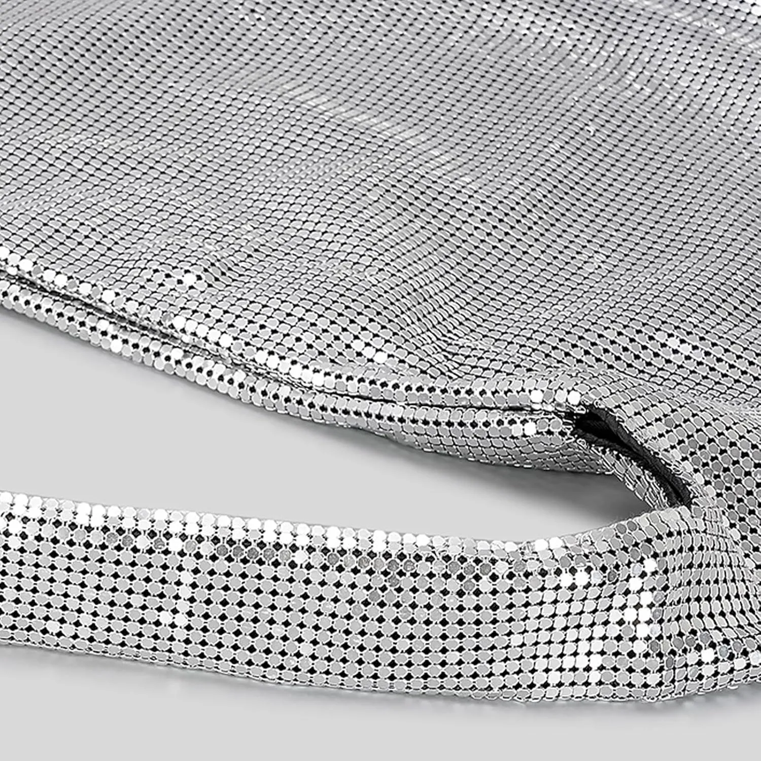 Women's Rhinestone Shoulder Bags Handbags,Fashion Sparkly Metal Mini Hobo Bag Vacation Party Club Wedding Handbag