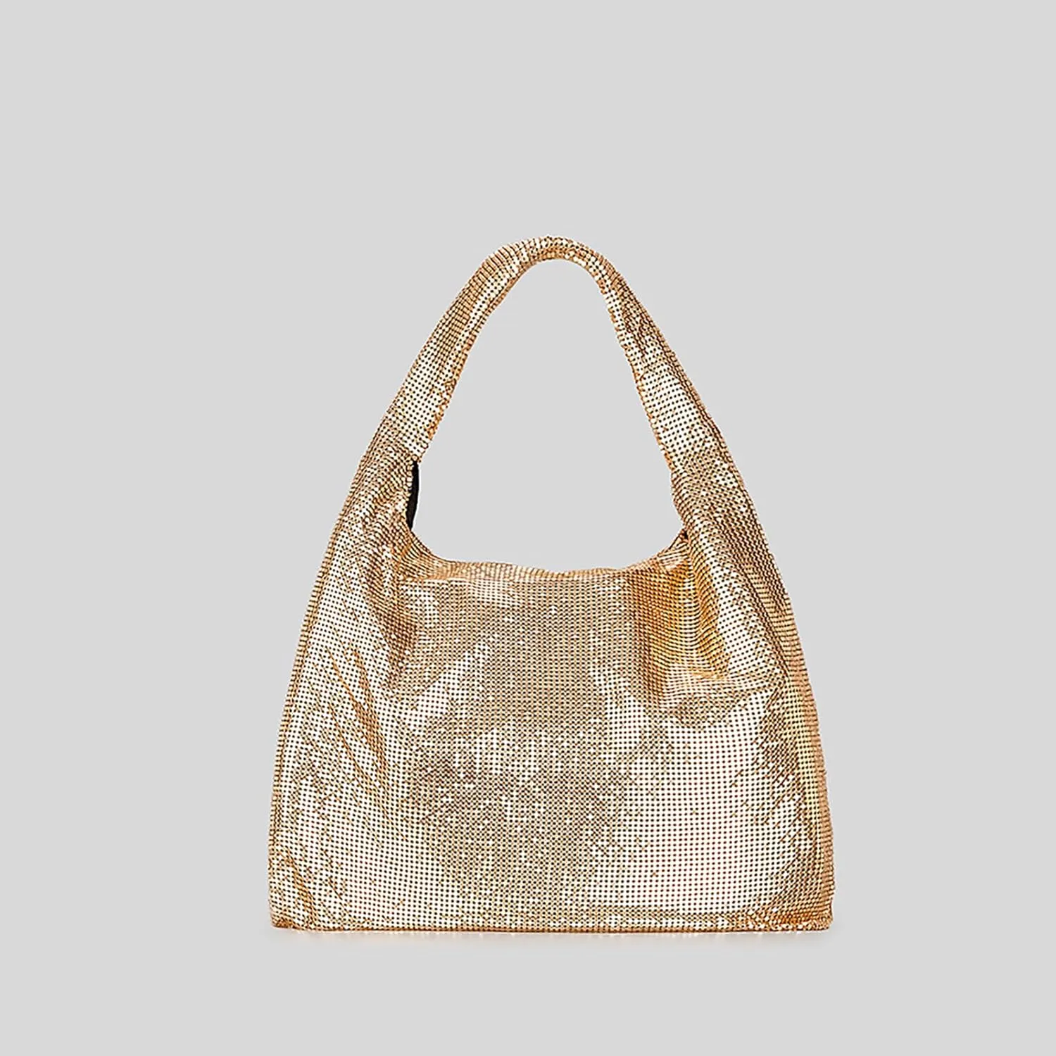 Women's Rhinestone Shoulder Bags Handbags,Fashion Sparkly Metal Mini Hobo Bag Vacation Party Club Wedding Handbag