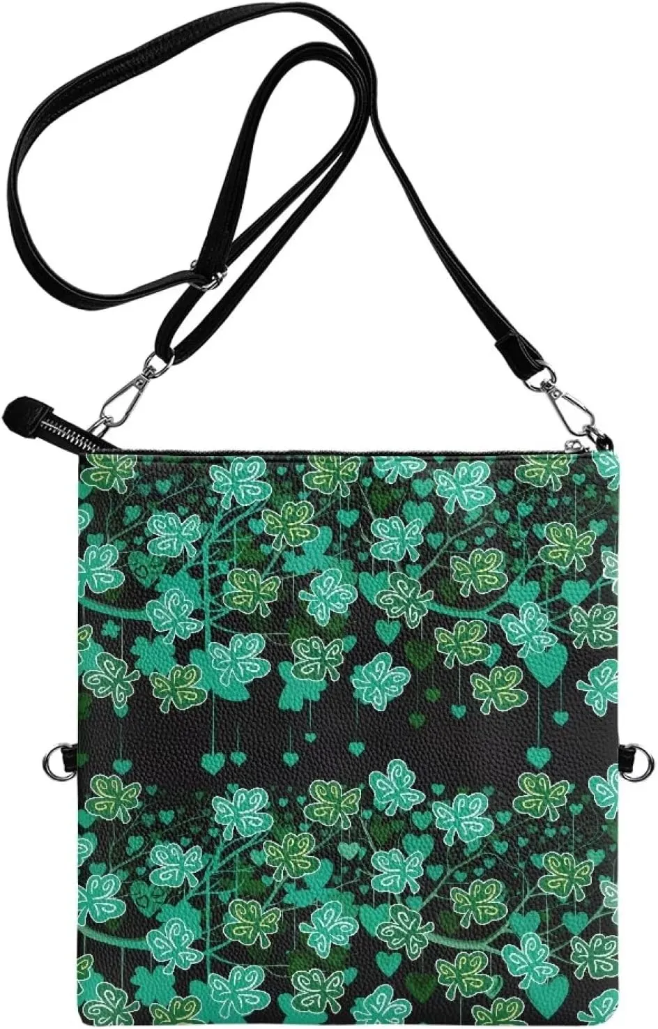 Women's Shoulder Handbags Foldover Clutch Wallet Crossbody Purse Portable Messenger Bag with Detachable Strap