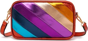 Womens Side Purse Unique Cross Body Bag Designer Metallic Leather Bag Small Crossbody Purse For Women Shopper Bag