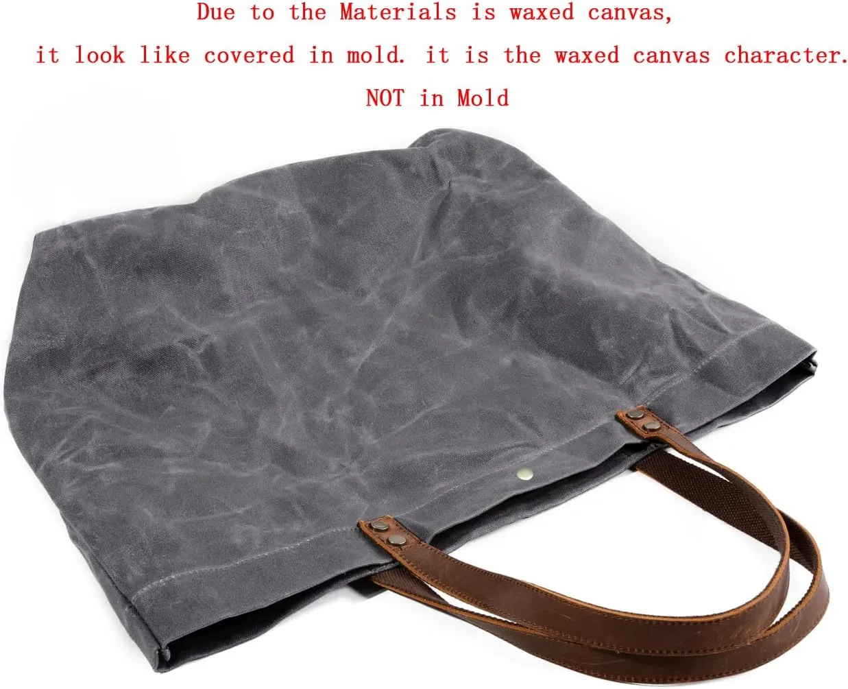 WUDON Waxed Canvas Travel Tote Bag - Extra Large Carryall Shoulder Bag for Women