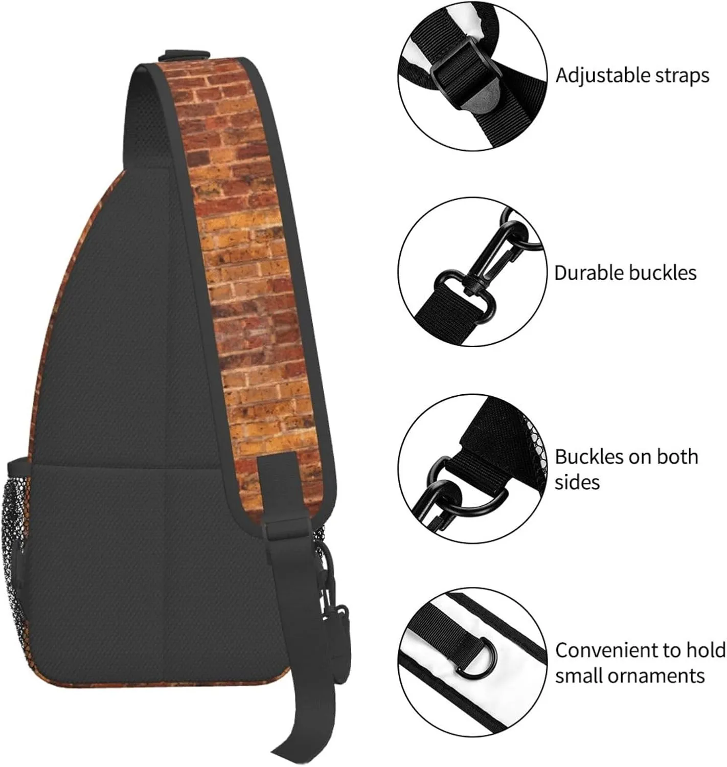 WURTON Sling Bag Hello Hawaii Print Sling Backpack Crossbody Chest Bag Daypack For Hiking Travel