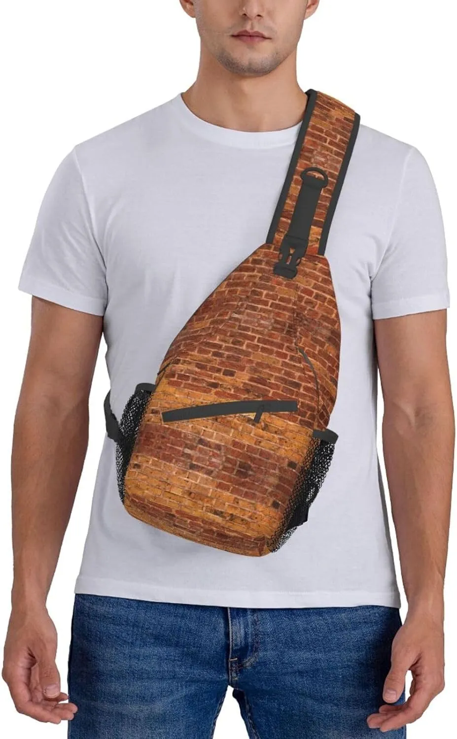 WURTON Sling Bag Hello Hawaii Print Sling Backpack Crossbody Chest Bag Daypack For Hiking Travel