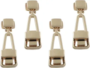 XGNG 4PCS Triangle Metal Flip Lock Craft Alloy Bag Twist Lock Clasp Turn Lock Clasp Pack Golden Purses Twist Lock Clutches Closures for Purse Handbag Shoulder Bag Making