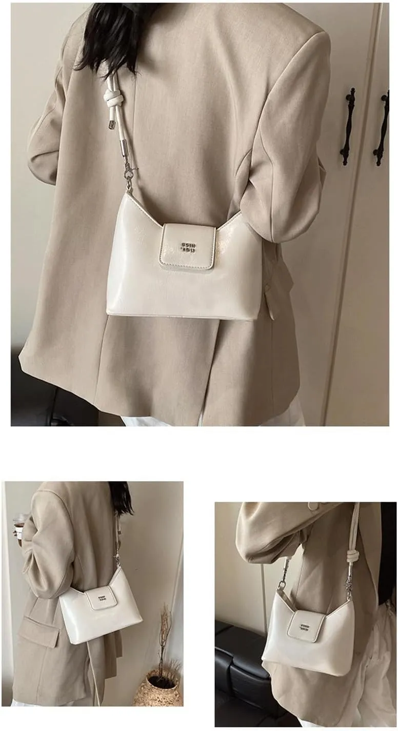 Y2K Purse Cute Shoulder Sleek Bag Metallic 2000s Chic Knotted Punk Girly Handbag Coquette Vintage Magnetic Snap Purses
