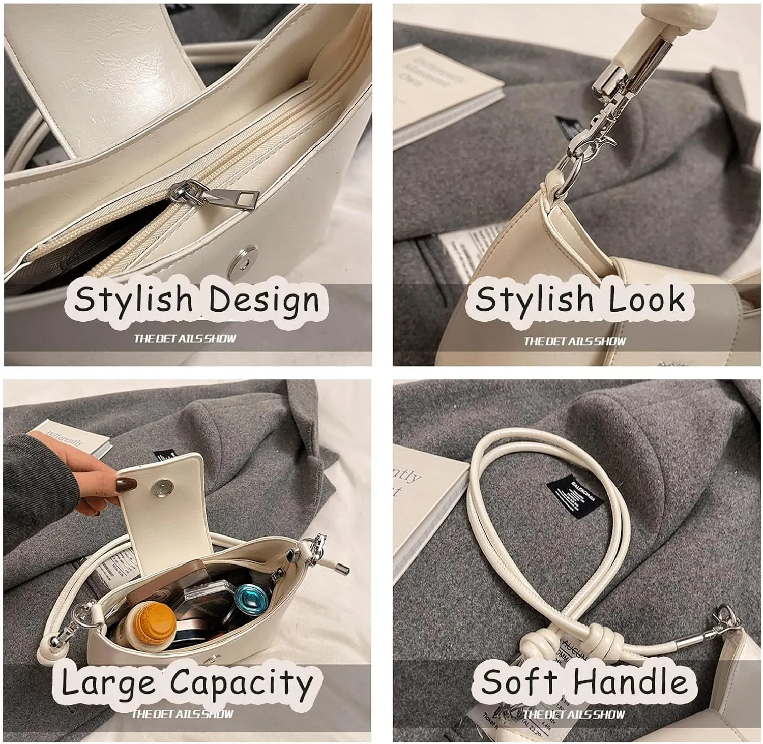 Y2K Purse Cute Shoulder Sleek Bag Metallic 2000s Chic Knotted Punk Girly Handbag Coquette Vintage Magnetic Snap Purses