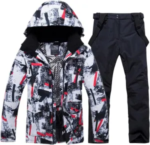 YEEFINE Men's Ski Suits Waterproof Winter Snowsuit Snow Snowboard Jackets Coats Pants Set
