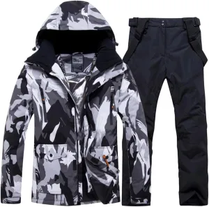YEEFINE Men's Ski Suits Waterproof Winter Snowsuit Snow Snowboard Jackets Coats Pants Set