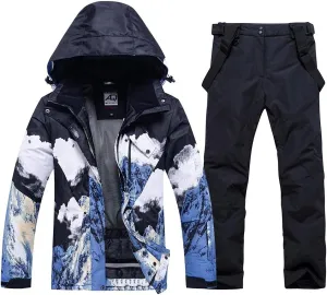 YEEFINE Men's Ski Suits Waterproof Winter Snowsuit Snow Snowboard Jackets Coats Pants Set