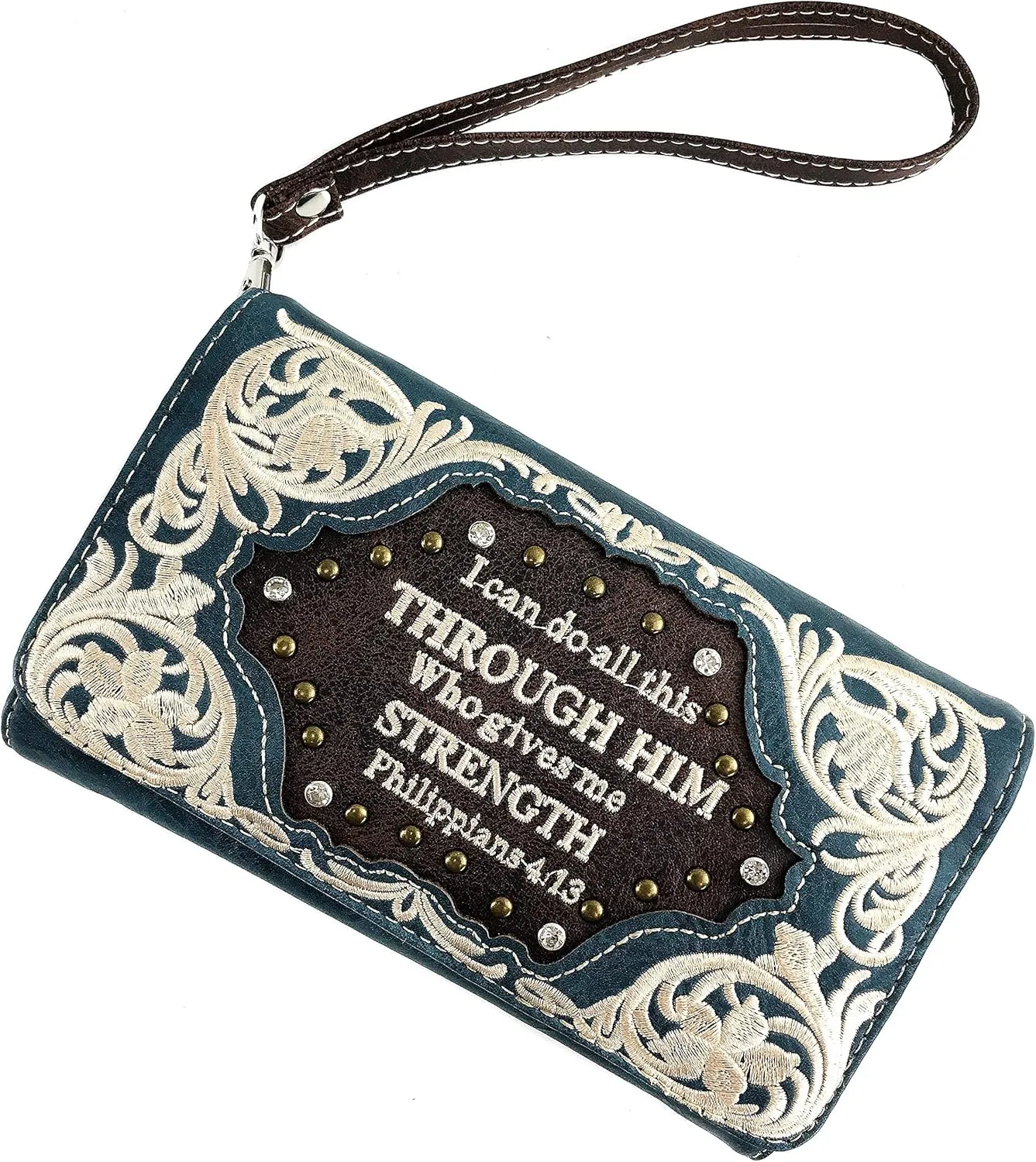 Zelris Bible Verse Philippians 4:13 Women Conceal Carry Hobo Purse Wallet Set