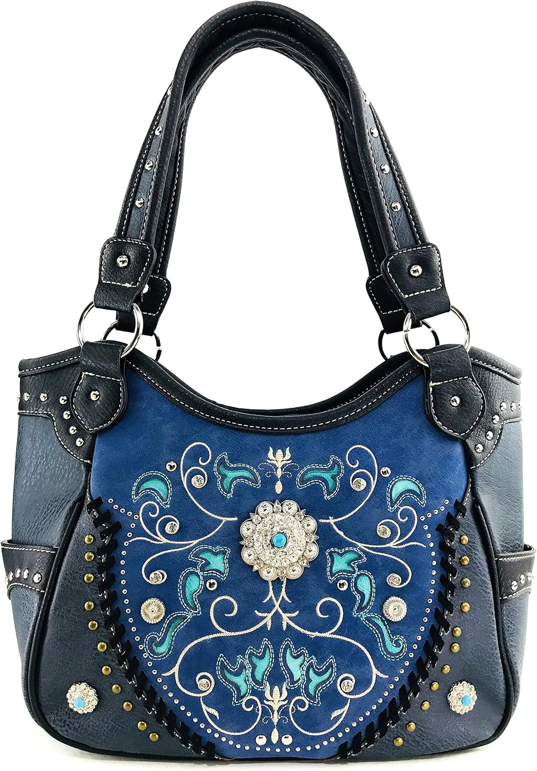 Zelris Spring Bloom Western Concho Women Conceal Carry Tote Handbag Purse Set