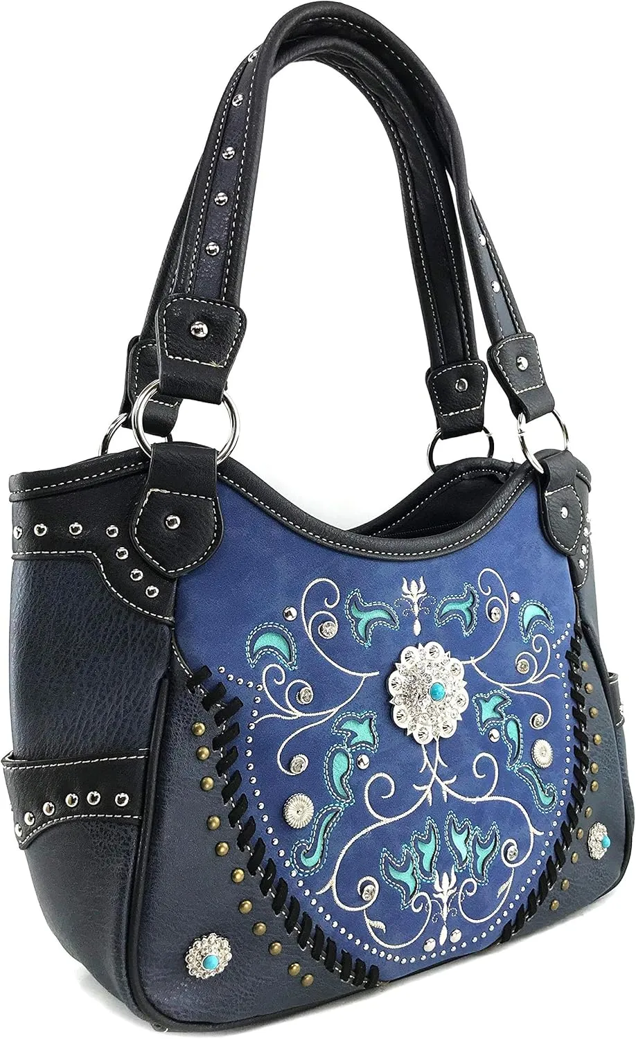 Zelris Spring Bloom Western Concho Women Conceal Carry Tote Handbag Purse Set